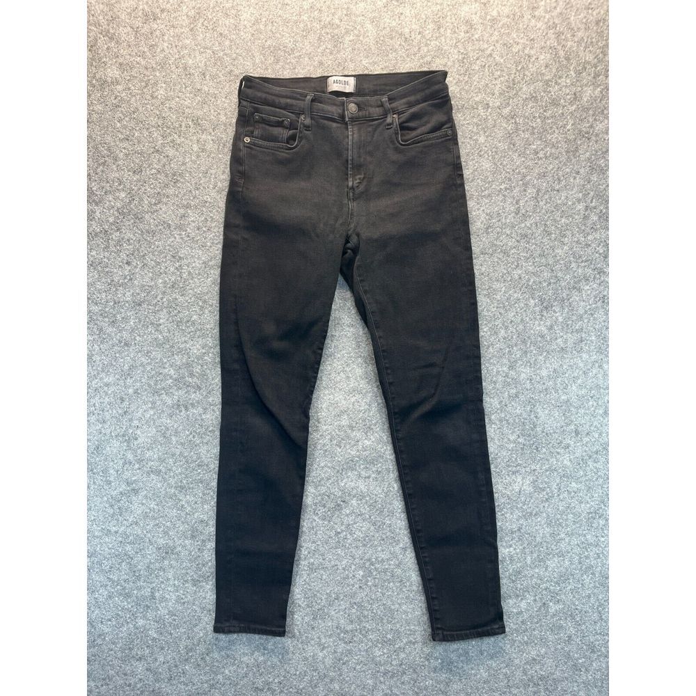 Agolde Jeans Womens 27 Ankle Skinny Black Mid Rise Stretch Denim Jeans‎